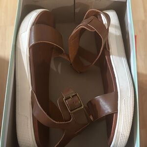 Mia Girl Brown Leather Women's Sandals